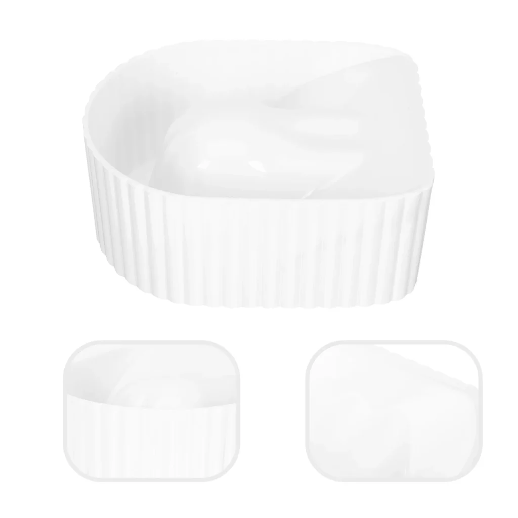 Esmalte de uñas de Gel Soak off Bowl Manicure Hand Clear Tool, tazones de eliminación Manual, blanco