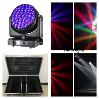2 uds con estuche 37x40W haz de ojo de abeja LED cabeza móvil DMX lavado cabeza móvil Zoom RGBW LED efecto de píxel de flores iluminación de escenario