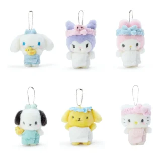 Llavero Kawaii Sanrio Cinnamoroll para niños, colgante de torre de baño, My Melody Kuromi, muñecas suaves de Anime, decoración de regalo de Navidad, 10CM