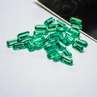 Piedras de Esmeralda de Columbia cultivadas en laboratorio superior, piedras preciosas de esmeraldas hidrotérmicas cortadas a mano para hacer joyería Diy, certificado AGL seleccionable