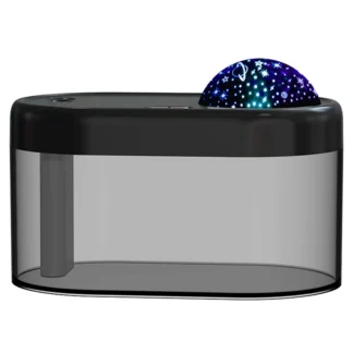 Humidificador USB de 1L, lámpara de cielo estrellado, humidificador de proyección, luz nocturna de proyección de atmósfera de pulverización silenciosa para el hogar