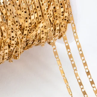 1 metro de acero inoxidable chapado en oro 8 formas cadena de eslabones cruzados collar cadenas a granel DIY pulsera hecha a mano Material accesorios de joyería