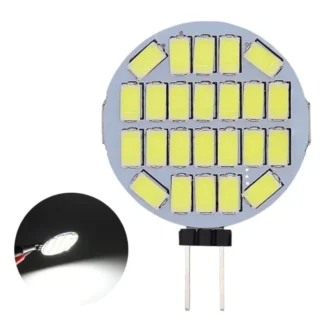 YzzKoo-bombilla halógena de 3W y 24V de CA, lámpara LED G4 de 12V y 24V, reemplazo de iluminación RV de 25W, 350LM, 24LED, 5730 SMD, sin parpadeo, campana extractora, luz de barco