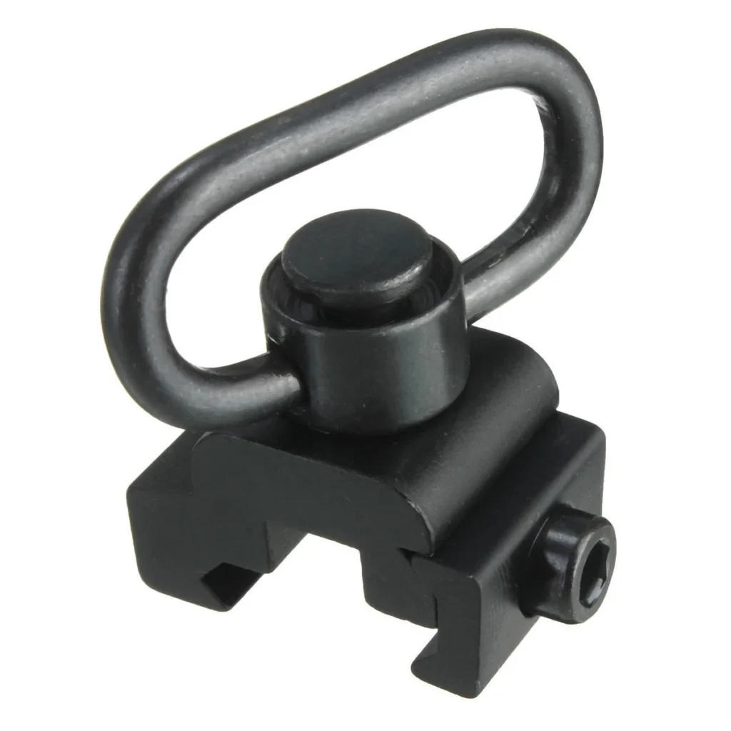 Accesorio giratorio de eslinga QD de liberación rápida con soporte de riel Picatinny de 20 mm negro