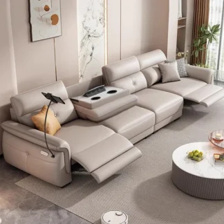 Rellenos sofá multifuncional nórdico, diseño eléctrico ligero, sofá multifuncional de lujo, muebles de salón ajustables inteligentes