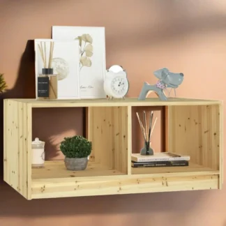 Mesa de centro de madera maciza de abeto 29,5x19,7x13,2 - Muebles de salón elegantes y duraderos