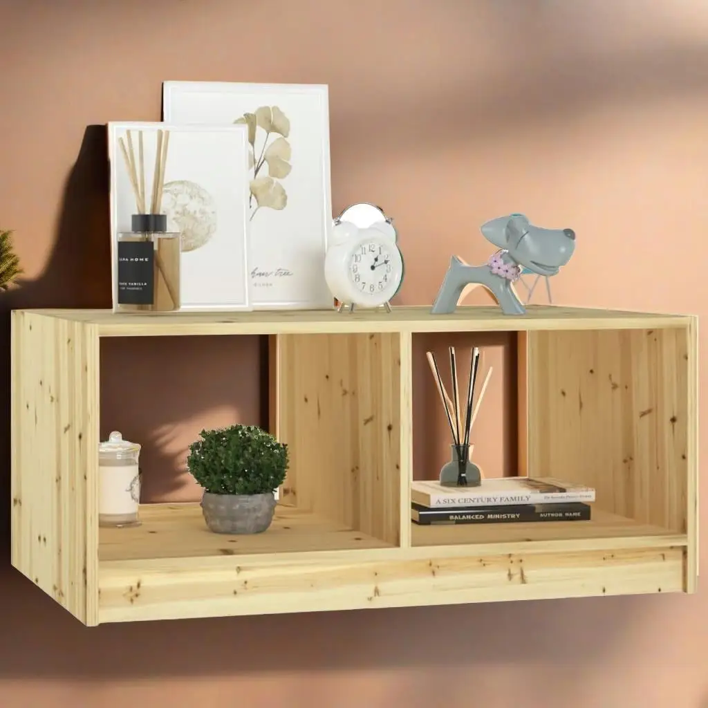 Mesa de centro de madera maciza de abeto 29,5x19,7x13,2 - Muebles de salón elegantes y duraderos