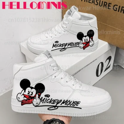 Zapatos geniales de mickey mouse, zapatillas con estampado 3d, dibujos animados de Anime, adolescente, niño, alta calidad, deportes de baloncesto al aire libre, zapatos informales para hombre y mujer