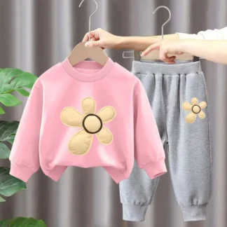 Disfraz de dibujos animados para niña, ropa deportiva de algodón con estampado de estrellas, conjunto de Sudadera con capucha y pantalones para niños de 1 a 9 años, primavera y otoño, 2 unidades