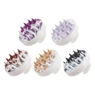 Herramienta de peluquería, cepillo de champú de silicona, ducha corporal, fácil espuma, cepillo para lavar el cabello, teñido de Halo, Color de silicona