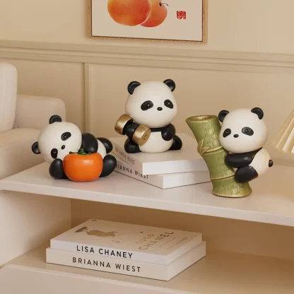 7,5-18,5 cm estilo chino Panda entorno imagen bonita curación estabilidad emocional Material de Pvc decoración de escritorio de coche regalos para niños