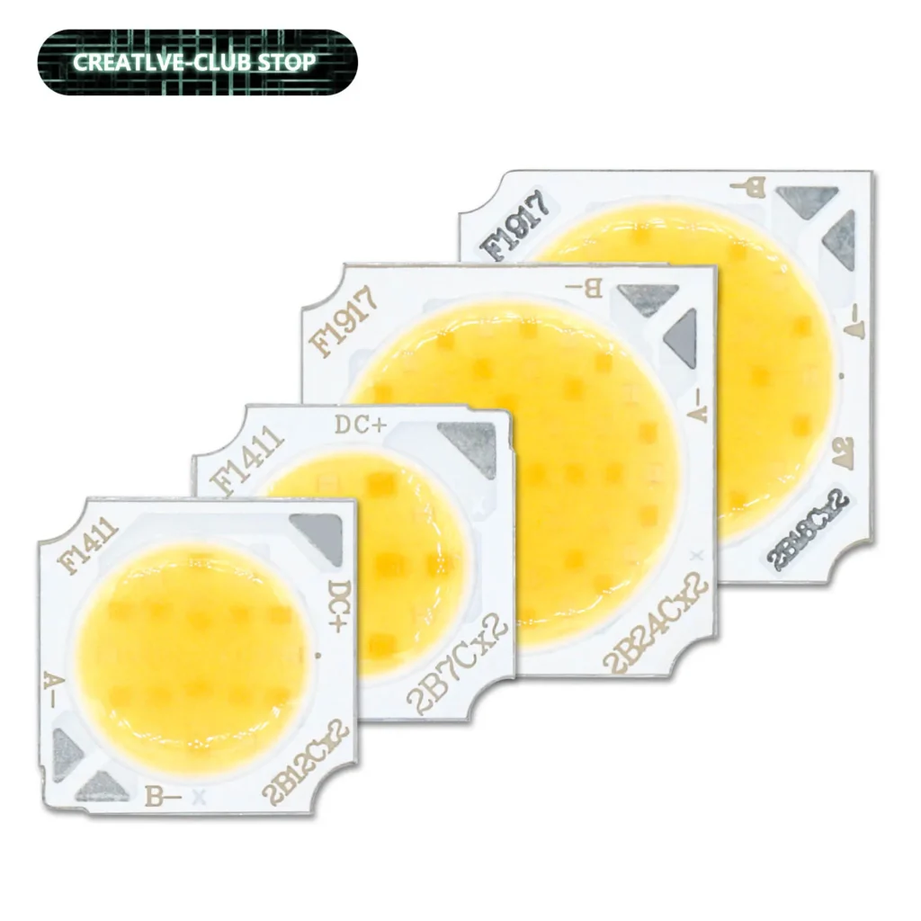 Cuentas de lámpara de Chip LED COB de dos colores Ra90 1919 1414 Chip LED 7W 12W 18W 24W 300mA fuente de luz para accesorios de iluminación de Downlight