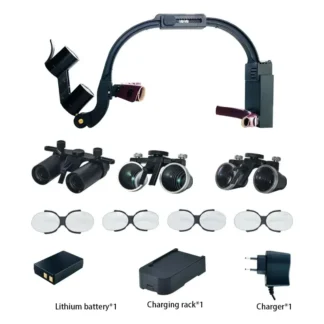 Lupa binocular de aumento de lupa 2.5X 3.5X 5X 6X con luz LED de faro