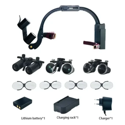 Lupa binocular de aumento de lupa 2.5X 3.5X 5X 6X con luz LED de faro