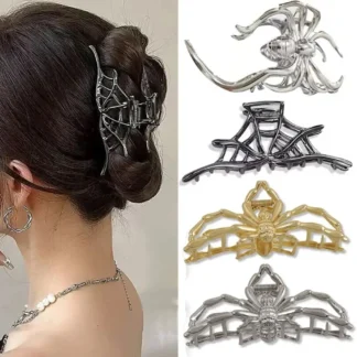 Nueva pinza para el pelo de telaraña, horquilla coreana de aleación Vintage, elegante parte posterior de la cabeza, pinza para el pelo de bambú, herramienta de estilismo