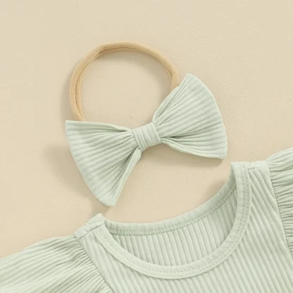 Pelele de margaritas para niñas, mono con lazo, diadema de manga corta, monos florales, ropa infantil de verano