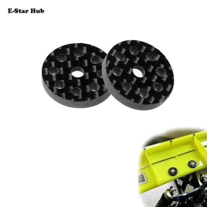 Ala trasera de fibra de carbono para coche todoterreno, arandela de tornillo M3 de 2 piezas para 1/8 1/10 RC, Buggy, camión, orugas de carreras, piezas de actualización, accesorios