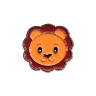 Broche de León esmaltado, alfileres de dibujos animados de animales, mochila, ropa, solapa, sombrero, insignia, joyería divertida, regalo para niños y amigos