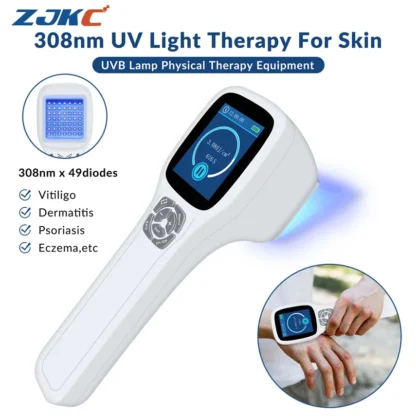 ZJKC-Tratamiento de luz Uvb para Psoriasis, dispositivo de fototerapia de luz azul ultravioleta para manchas de Vitiligo y Eczema, 308nm