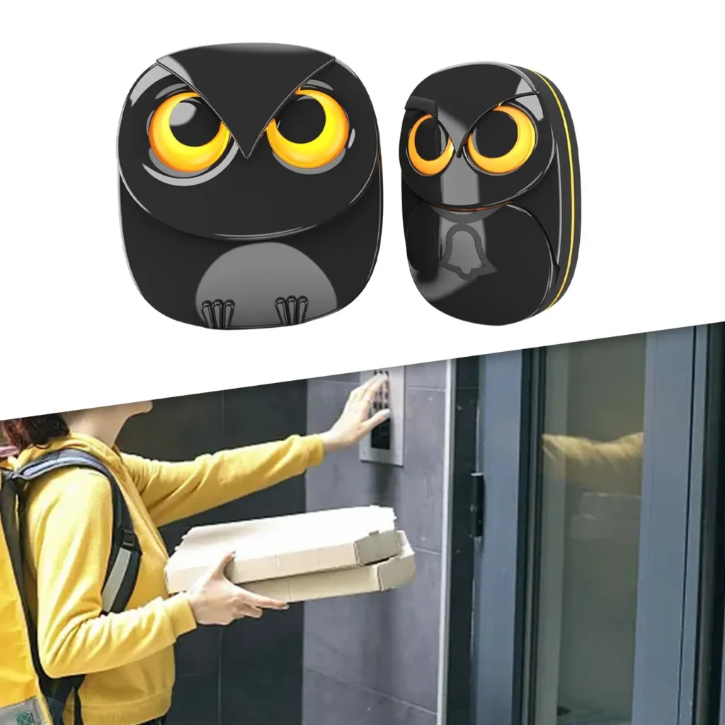 Alarma de seguridad inalámbrica para entrada, equipo de fácil instalación, timbre multiusos para porche delantero, garaje, oficina, enchufe estadounidense