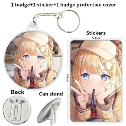 Broche de insignia de realce, Pin de ancla, periferales, Pin para bolso escolar, ropa de Cosplay, baratija personalizada de moda, 75mm