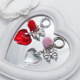 Exquisito llavero con colgante de perla de amor, cadena creativa para teléfono móvil, mochila de moda creativa, accesorios de decoración, regalos