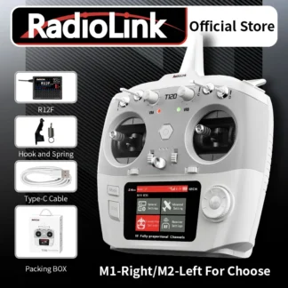 Radiolink T12D 2,4 Ghz 12 canales totalmente proporcionales transmisor con receptor R12F Control remoto para Drone avión barco