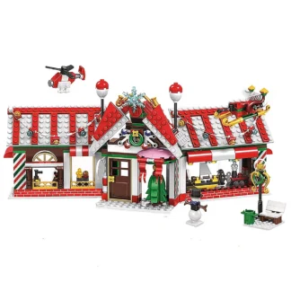 Experto creativo Casa Roja Santa moc Modelo de bloques de construcción Halloween Acción de Gracias juguete regalos Navidad Año nuevo 11093 492 piezas