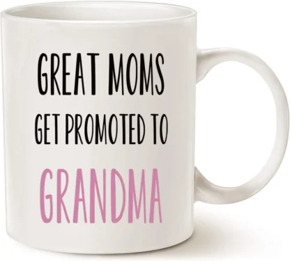 Taza de café divertida para abuelos, gran mamá/papá, promoción a abuela/grandpa, los mejores abuelos, taza de regalo de Año Nuevo