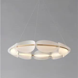 Modern LED Chandelier Lighting Living Room Novelty Petal Pendant Lamps Bedroom Fixtures Nordic Deco Dining Room Hanging Lights