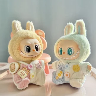Mini ropa de muñeca de peluche de 17cm, muñecas Idol Labubu I II, monos de fiesta sentados, ropa, accesorios de regalo para Corea, Kpop Exo