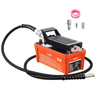 Tuspuzz Bomba de Aire Hidráulica 10.000 PSI Salida de Aceite NPT 3/8" Entrada de Aire NPT 1/4" Bomba Hidráulica de Pedal de Aire Tubo de Aceite de 2 m Bomba Hidráulica de Aire Accionada por Pie Naranj