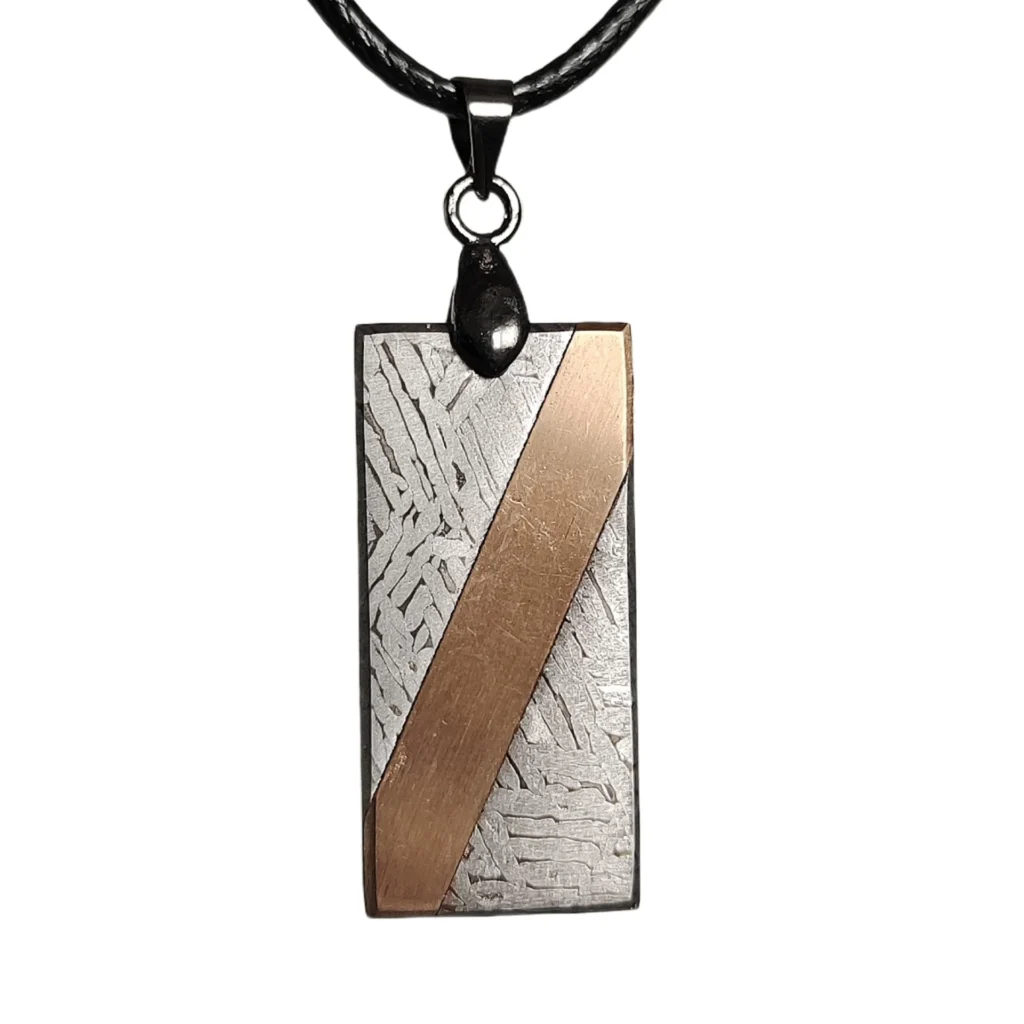 Colgante de meteorito Muonionalusta de hierro Natural, colección de rodajas de meteorito, 17,3g, LK130