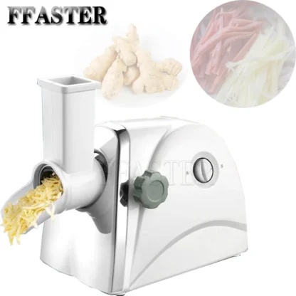 Rallador de queso eléctrico comercial, máquina trituradora de verduras, zanahorias, pepino, patata, rallador, rebanadora, 300W