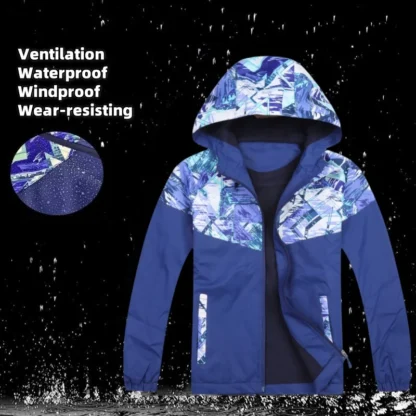 Ropa de abrigo Semywange para niños y niñas, chaquetas impermeables a prueba de viento con capucha, chaqueta deportiva de primavera para niños, abrigos cálidos de lana Polar para niños
