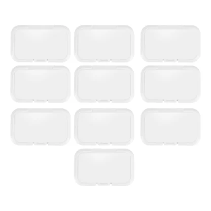 Toallitas húmedas reutilizables para bebé, caja de pañuelos, tapa de papel, 10 piezas