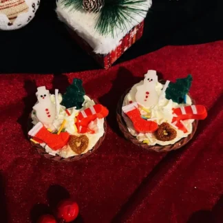 Velas navideñas, velas navideñas perfumadas con cera de soja, velas hechas a mano para el hogar y decoraciones navideñas, 7x7cm/2,76x2,76 pulgadas de soja