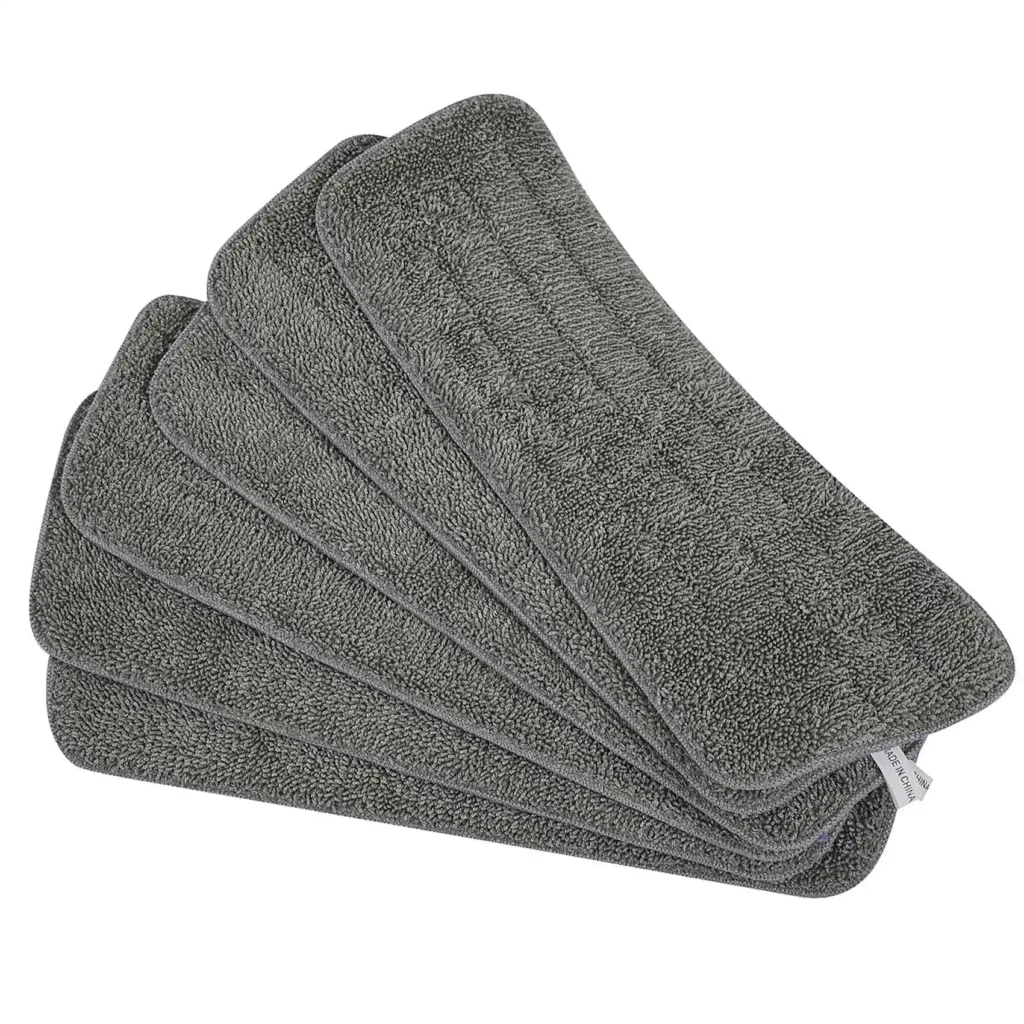 Paquete de 6 almohadillas para fregona, almohadilla de limpieza para fregona de microfibra en seco y húmedo, cabezales de repuesto para la mayoría de fregonas y revelan
