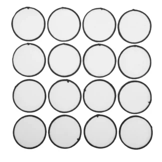 16 piezas de parches de sublimación en blanco, tela de calidad, parche circular en blanco para planchar para ropa, sombreros, uniformes, mochilas