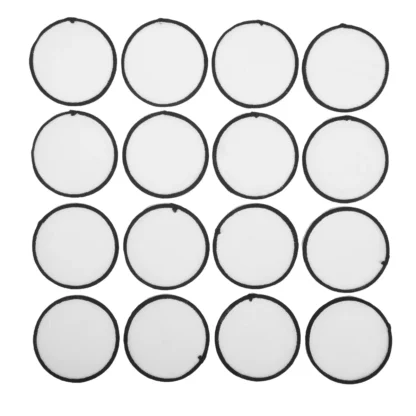 16 piezas de parches de sublimación en blanco, tela de calidad, parche circular en blanco para planchar para ropa, sombreros, uniformes, mochilas