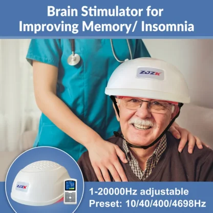 Tratamiento de Parkinson, dispositivo de estimulación magnética transcraneal para lesiones cerebrales traumáticas, casco LED de 810nm, 40Hz para recuperación cerebral