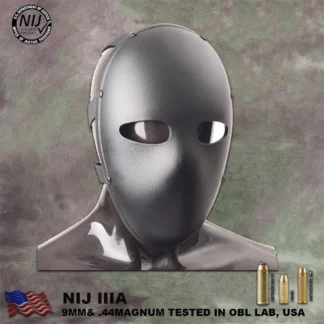 NIJ IIIA nivel 3A 9mm y. 44 escudo facial completo a prueba de balas, visera balística, máscara táctica de aramida de cara completa
