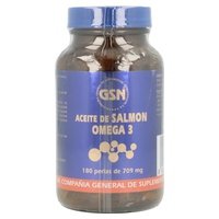 Aceite Salmón Omega 3 180 perlas de 500 mg Gsn