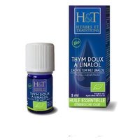 Aceite esencial Tomillo dulce con linalol (Thymus vulgaris linalol) Orgánico 5 ml de aceite esencial (Tomillo) - Herbes & Traditions