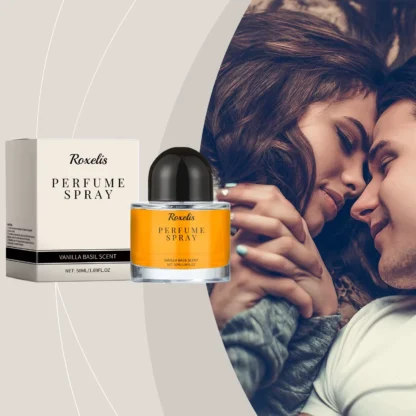 Roxelis 50ml vainilla albahaca Perfume flor Aroma citas mujeres elegantes refrescante desodorante Eau De Toilette feromonas Perfume Spray