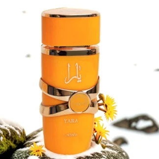 Lattafa-Perfumes Yara Tous para mujer, Eau de Parfum espray, fragancia elegante y picante de 3,40 onzas, nota cálida, regalo del Día de San Valentín