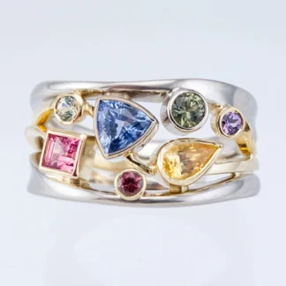 Huitan-Anillo de dedo de fiesta para mujer, accesorios versátiles de piedra de circonio triangular, pera cuadrada redonda colorida, con personalidad, envío directo