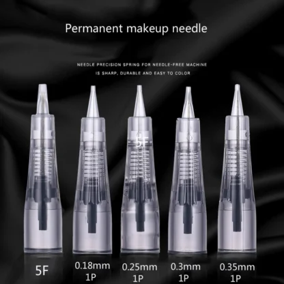 Agujas de cartucho de tatuaje desechables, aguja de maquillaje permanente esterilizada, delineador de ojos, máquina de labios y cejas, pluma