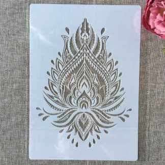 Plantillas decorativas de tótem de pluma de Mandala A4, 29cm, bricolaje, pintura de pared, libro de recortes colorear, álbum en relieve