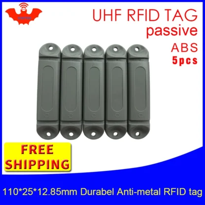 Etiqueta de metal RFID UHF 915mhz 868m M4QT EPC 110*25*12,85mm 5 uds envío gratis estante de Material ABS duradero tarjeta inteligente etiquetas RFID pasivas